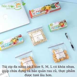 Sét 3 Túi Zip Đựng Thực Phẩm Tủ Lạnh
