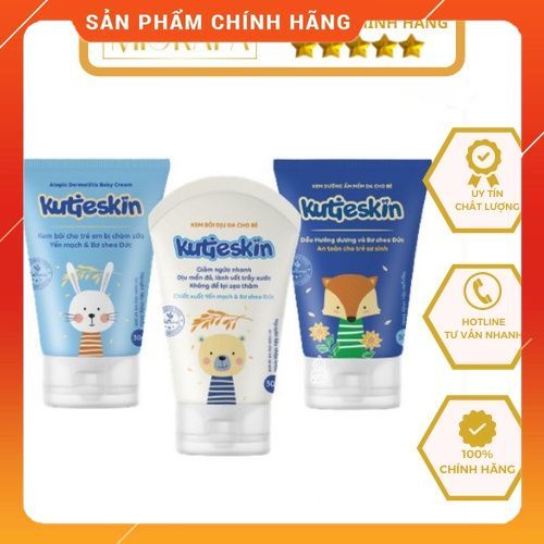 KUTIESKIN Kem bôi da tự nhiên chăm sóc làn da bé, Kem chàm sữa