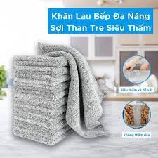 Khăn lau bếp sợi than tre 25x25cm MP