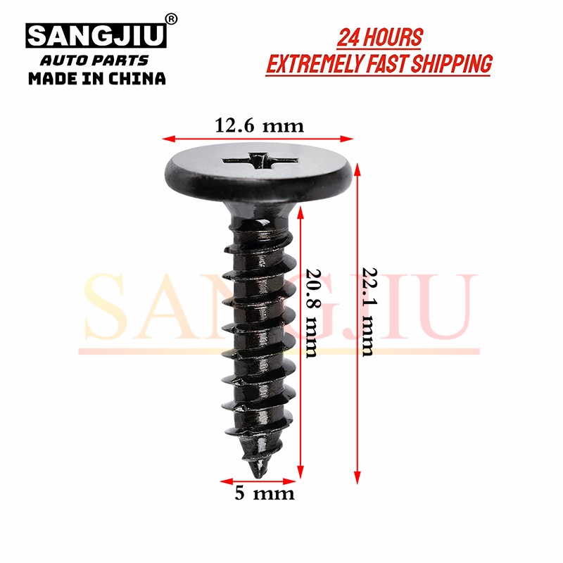 Bộ 10 Ốc Vít Đầu Phẳng Cho honda accord crv crz hrv civic clarity 90103-ta0-000