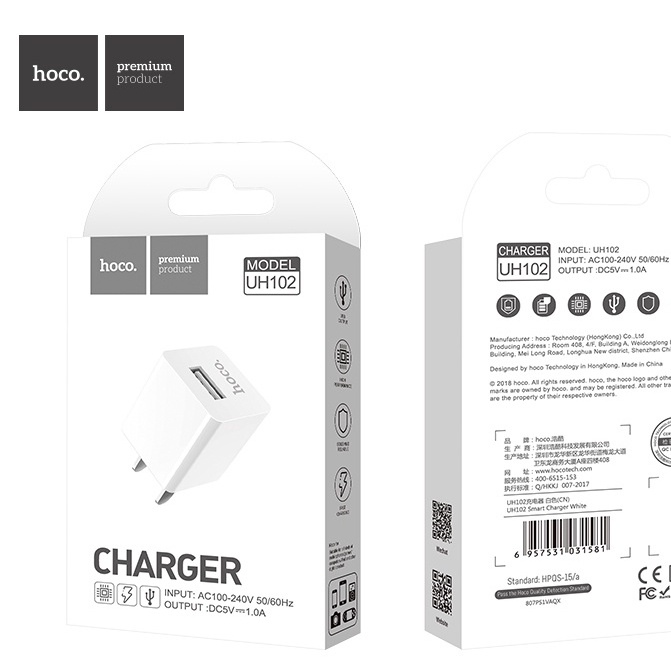 Củ Sạc Nhanh Hoco UH102 1A