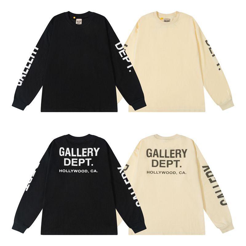 PWMN Gallery Letter Dept slogan printed long sleeve Ouyang Nana High Street fashion retro couple base shirt autumn