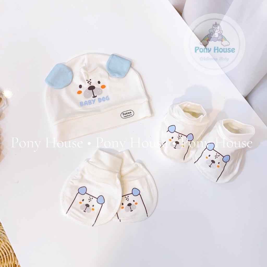 Set Mũ, Bao Tay, Bao Chân Dokma Chất Petit Mềm Mịn Cho Bé Sơ Sinh - Phụ Kiên Sơ Sinh/ Newborn/NB PL