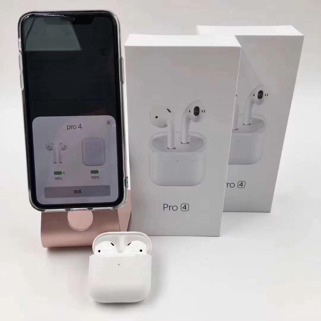 Tai Nghe Bluetooth 5.0 Không Dây Mini Pro4 Tws Tai Nghe Nhét Tai Nhỏ Gọn