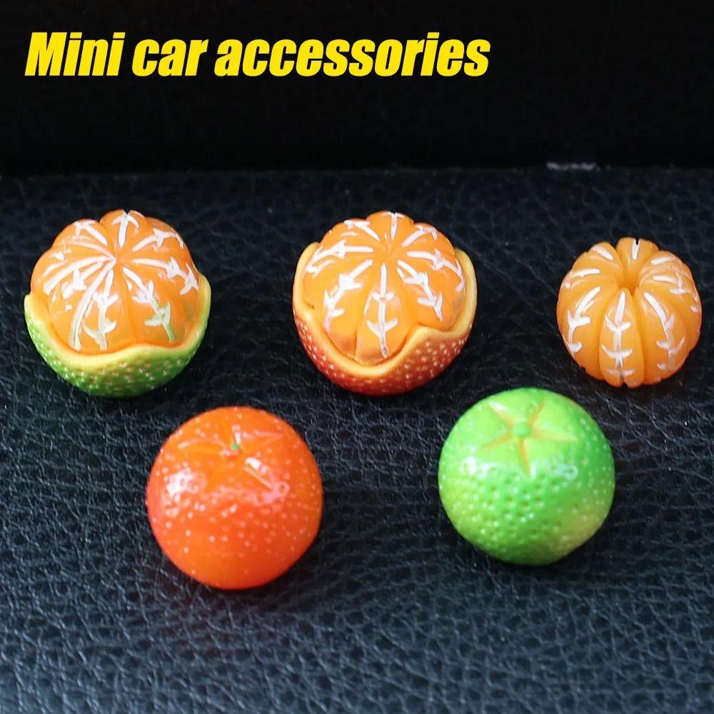 Mmluck Set 5 Tượng mini Tự Trang Trí Bảng Điều Khiển Trung Tâm Màu Cam Đường Xe Hơi Đậu Nành mini diy Làm Quà Tặng Trang Trí Nội Thất Xe Hơi Màu Cam Đường