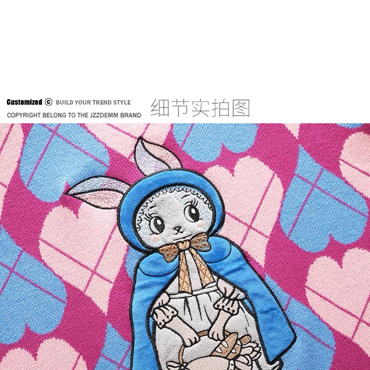 Áo Sweater Dệt Kim Chui Đầu Thêu Hình Thỏ Judy eslite / jzzdemm Thời Trang Mùa Thu Cho Nữ