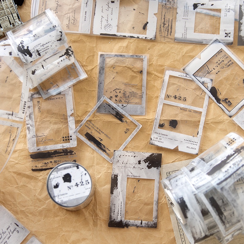 Băng Keo pet washi 50mm * 2m Phong Cách vintage