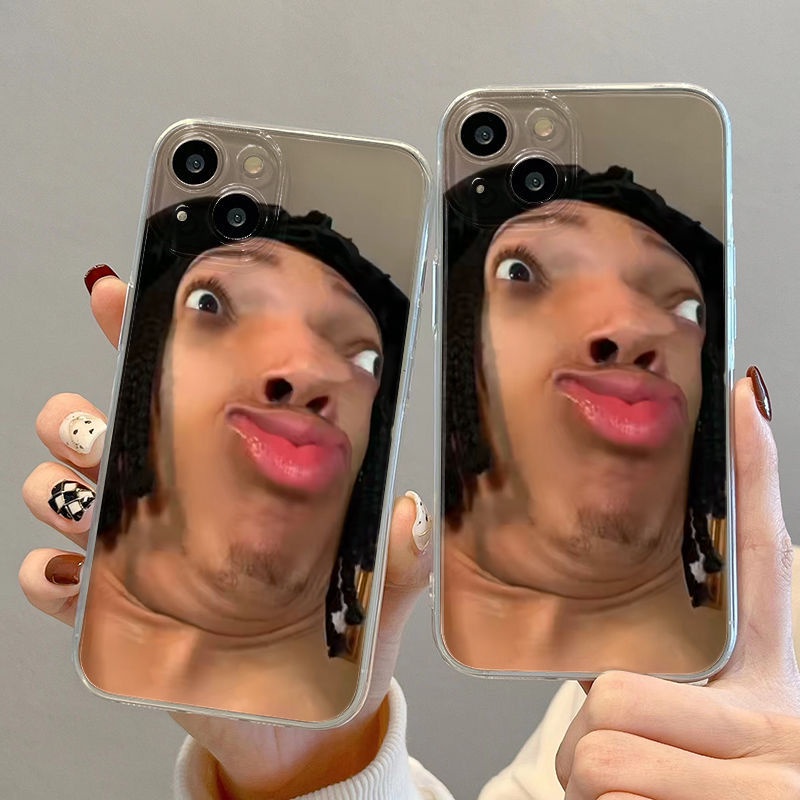 Ốp Điện Thoại Màu Đen In Họa Tiết Ngộ Nghĩnh Cho iphone 7 7plus 8 8plus xs xr 11 12 13 14 pro plus promax