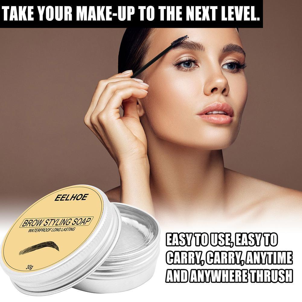 Elhoe Kem Kẻ Lông Mày Ba Chiều Màu Sắc Tự Nhiên Không Thấm Nước a9p0