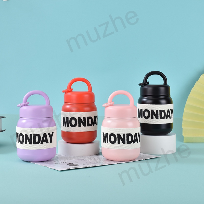 Bình Nước Giữ Nhiệt 500ml Bằng Thép Không Gỉ 316 Có Tay Cầm Tiện Dụng Cho Gia Đình / Văn Phòng