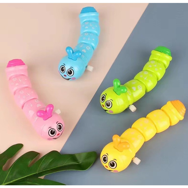 Đồ chơi con sâu vặn cót lắc đuôi bằng nhựa an toàn cho bé