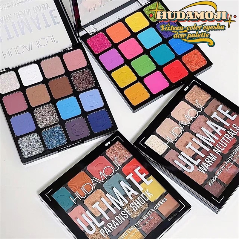 ♕ Bảng phấn mắt 16 màu Hudamoji Ngọc trai mờ Màu đất có độ bão hòa cao Phấn mắt dễ tô màu Trang điểm mắt lâu trôi 4 kiểu dáng LÊN NHẤT