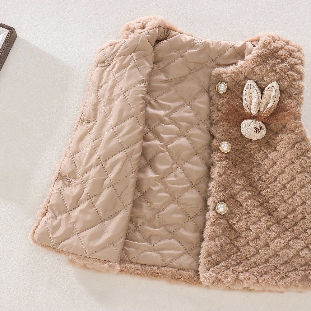 Áo Khoác Len Không Tay Mềm Mại 70cm - 120cm Thời Trang Mùa Đông Cho Bé