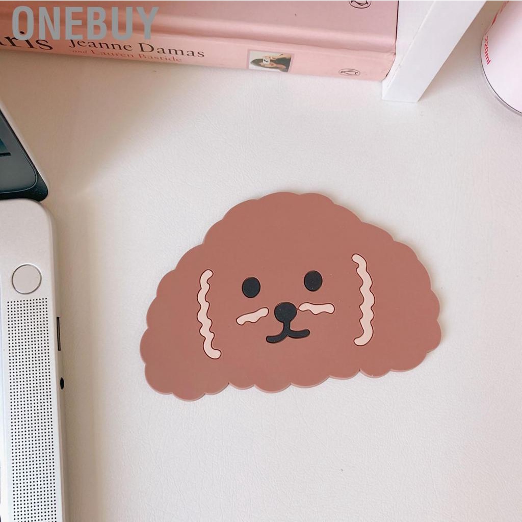 Onebuy Drinks Cup Coaster Silicone Cartoon  Cute Lightweight Prevent Sliding Colorful Mat