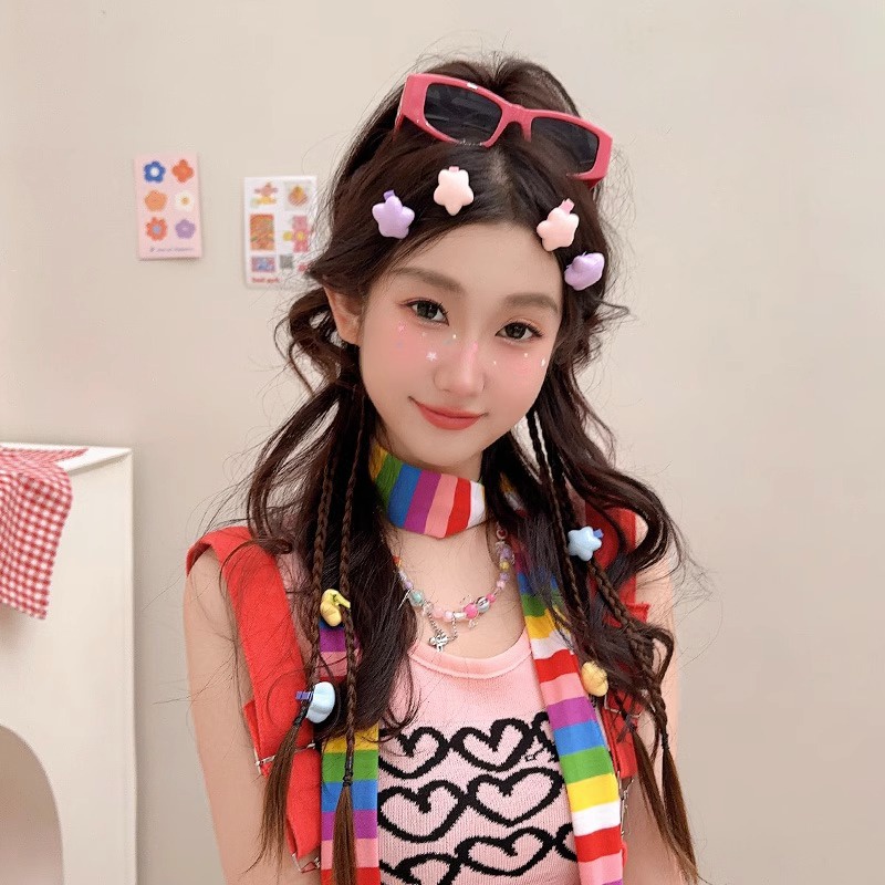 Kẹp Tóc Hình Ngôi Sao / Trái Tim Cỡ Nhỏ Ngọt Ngào Dễ Thương Cho Bé Gái