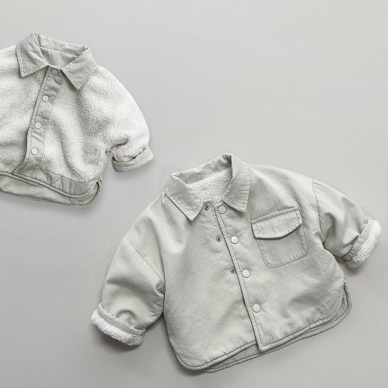 Áo Khoác Bông Giữ Ấm Phong Cách Hàn Quốc Cho Bé Trai Và Gái