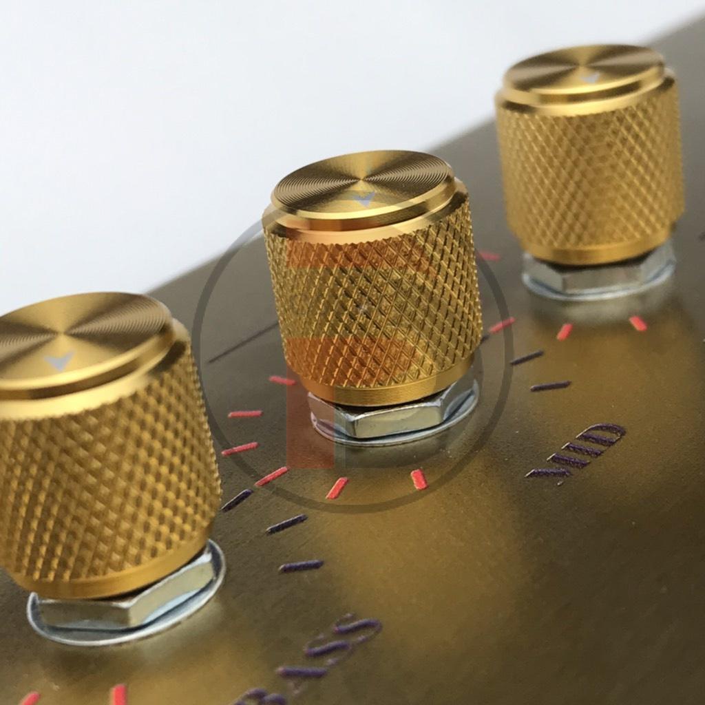 Núm volume nhôm CNC nguyên khối. 13x13x6 Vàng trắng