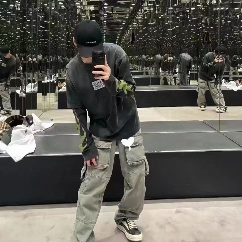 Áo Thun Tay Dài Giả Hai Lớp in Họa Tiết g77iv-Co Thoải Mái Để Chạm Vào Xu Hướng Thời Trang Tốt Nhìn Lên Trên Cơ Thể Nam Và Nữ!