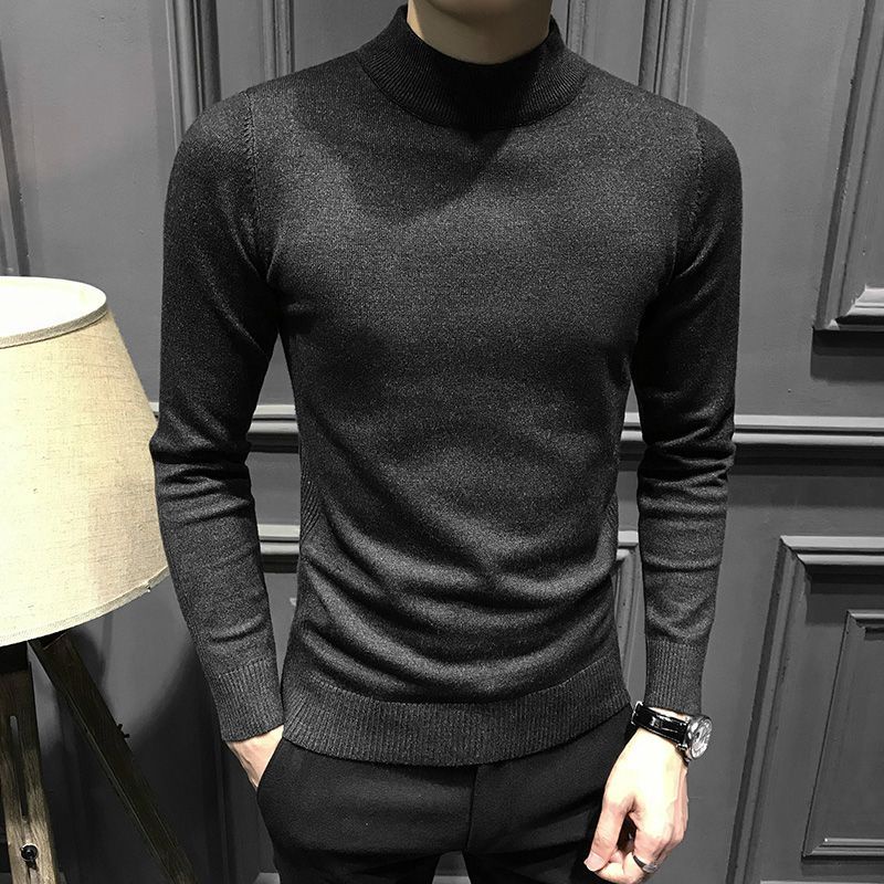 Áo sweater Tay Dài Cổ Lọ Màu Sắc Đơn Giản Cho Nam