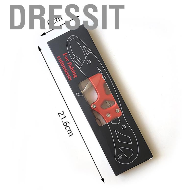 Dressit Fish Lip Gripper Aluminum Alloy One Hand Operation Easy Control Portable Fishing Grabber