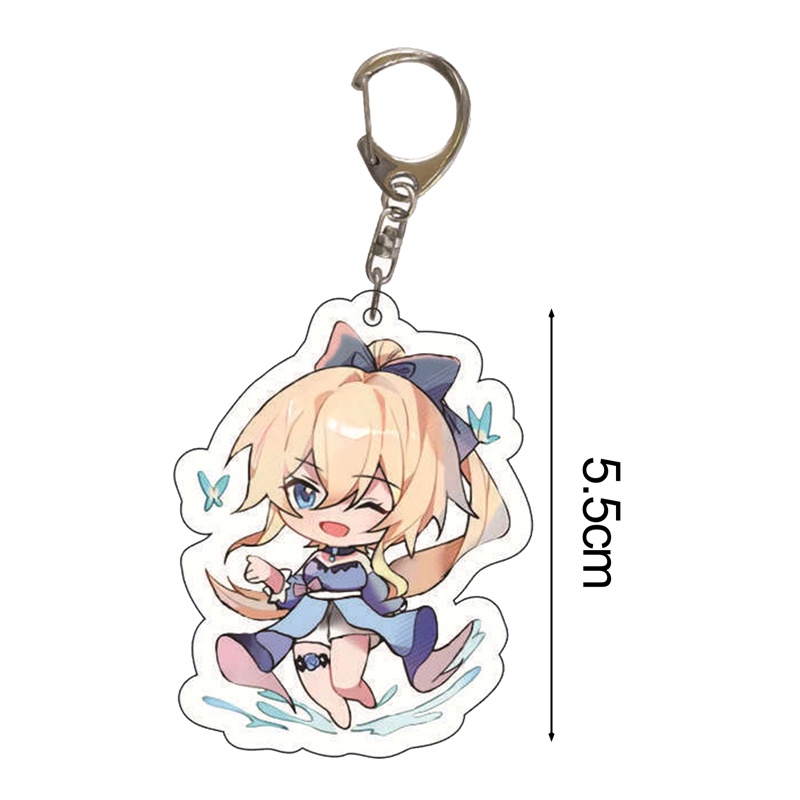 Chaoyangdn Móc Chìa Khóa Bằng acrylic Hình Nhân Vật anime xiao ningguang zhongli hu tao