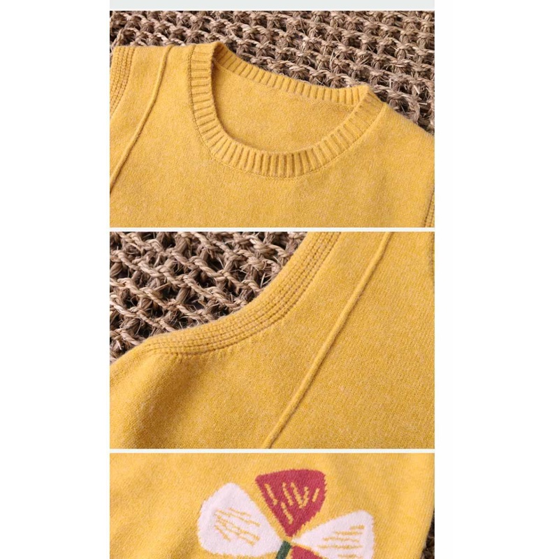 Áo vest Dệt Kim Đơn Giản Phong Cách retro Mùa Thu Mới Cho Nữ