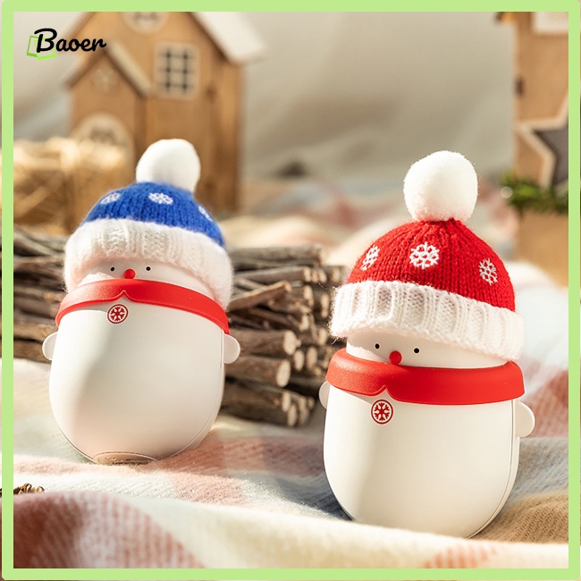 Máy Sưởi Ấm Tay Mùa Đông mini 10w 2 Cổng Sạc usb Chính Hãng 100% Hình Người Tuyết