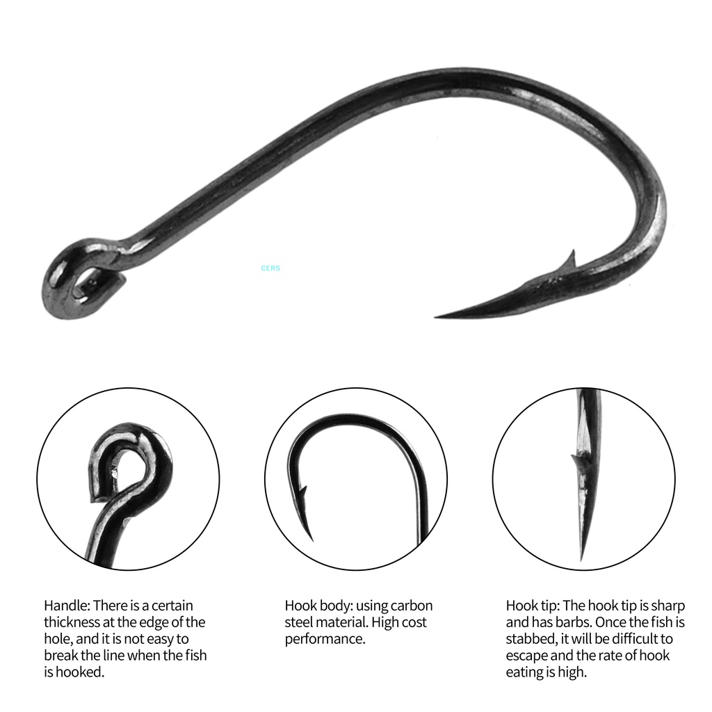 Bộ 100 Móc Câu Cá Bằng Thép carbon Chuyên Dụng