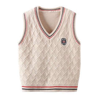 Áo sweater Không Tay Dệt Kim Thời Trang Mùa Thu Hàng Mới Dành Cho Bé Trai