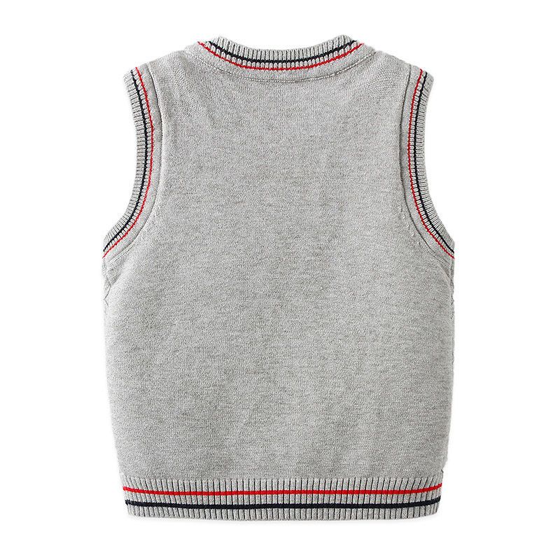 Áo sweater Không Tay Dệt Kim Thời Trang Mùa Thu Hàng Mới Dành Cho Bé Trai