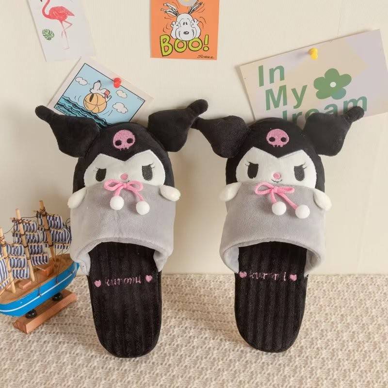 Ye sanrio Dép Bông Đi Trong Nhà Giữ Ấm Mùa Thu Đông Hình sanrio hello kitty kuromi melody pochacco Cho Bé Gái mop