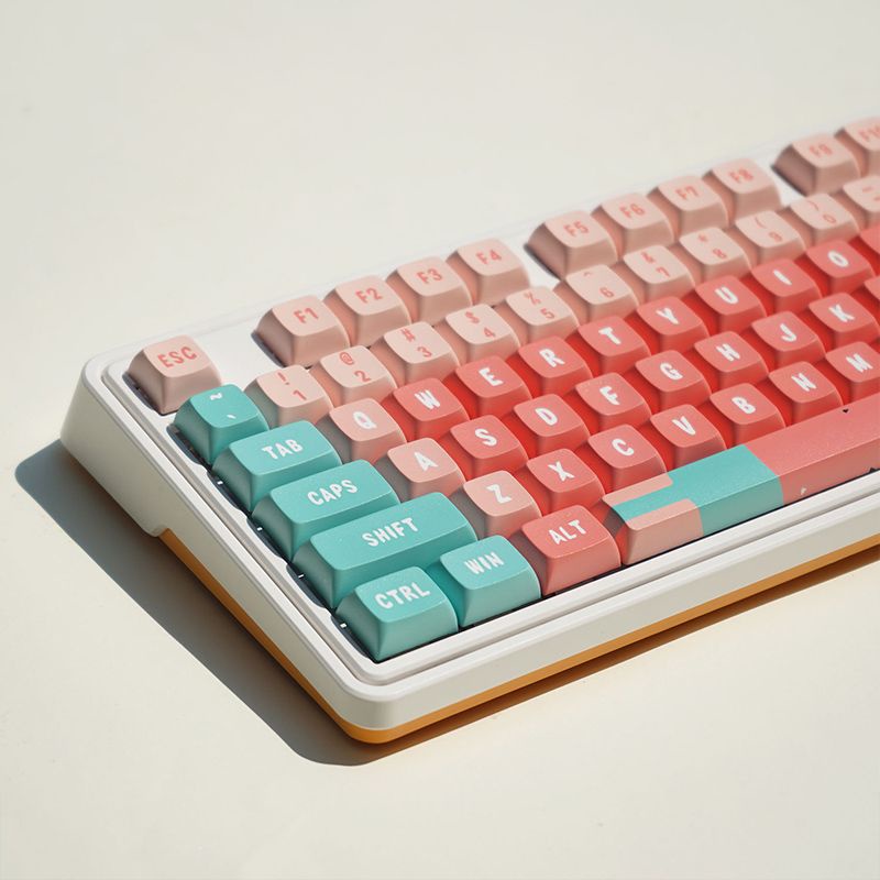 Keycaps chủ đề dưa hấu, keycap 128 phím, chiều cao XDA, thăng hoa PBT, phù hợp với bàn phím phím 87/68/84/104/108 ​