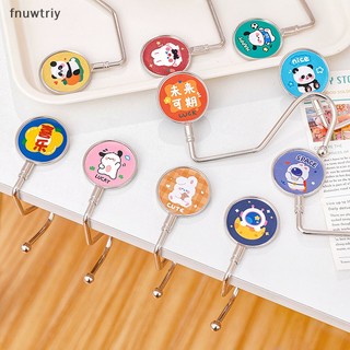 [fnuwtriy] Móc Treo Túi Xách Bằng Kim Loại Cỡ Lớn Họa Tiết Hoạt Hình Có Thể Gấp Gọn Để Bàn vn