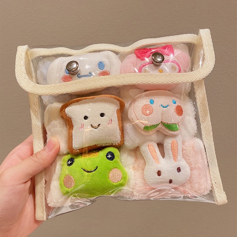 Set 2 Băng Quấn Cổ Tay Mềm Mại Thấm Hút Mồ Hôi Họa Tiết Hoạt Hình Dễ Thương