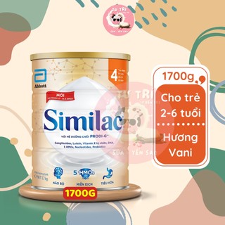  Sữa Similac 4 Abbott lon 1700g Dinh Dưỡng 5G dành cho trẻ từ 2-6 tuổi. 