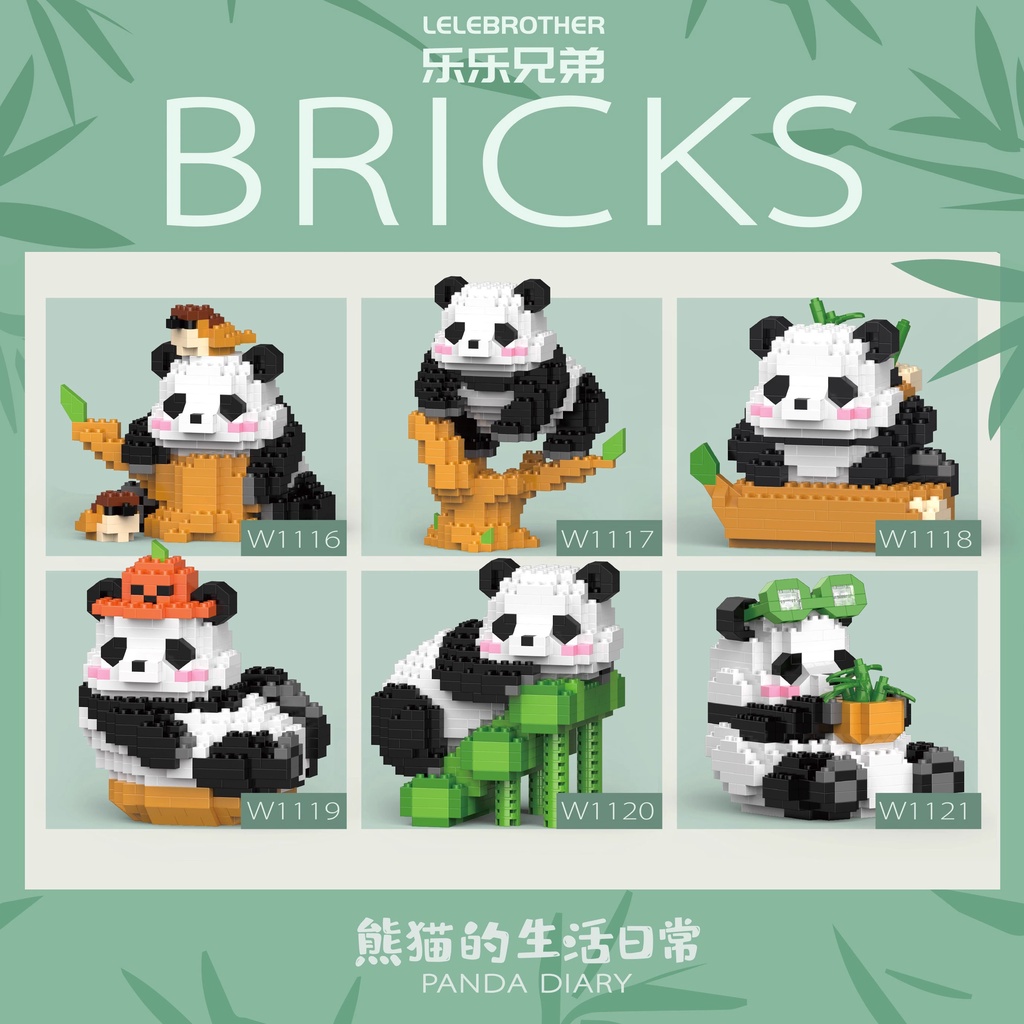 Đồ Chơi Lắp Ráp Hình Gấu Trúc Dễ Thương Cho Bé