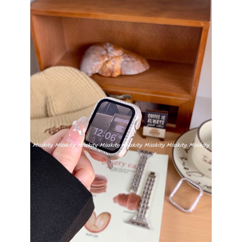 Ốp Bảo Vệ Đính Đá Dành Cho apple watch ultra series s9 s8 s7 6 se 5 4 3 2 iwatch