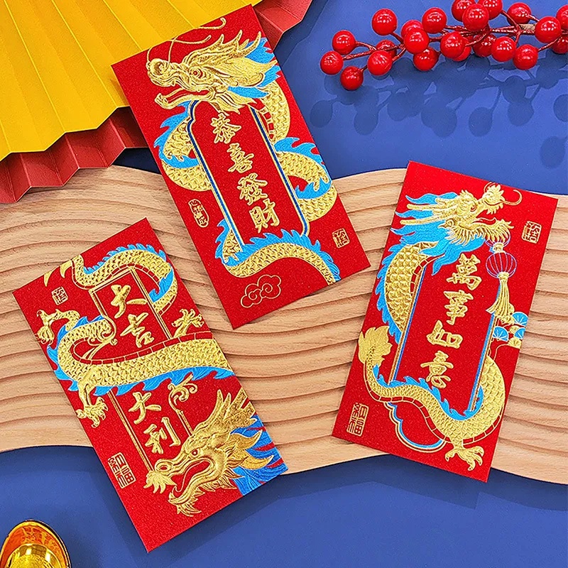 Bao Lì Xì May Mắn Màu Đỏ Mừng Năm Mới 2024 2024