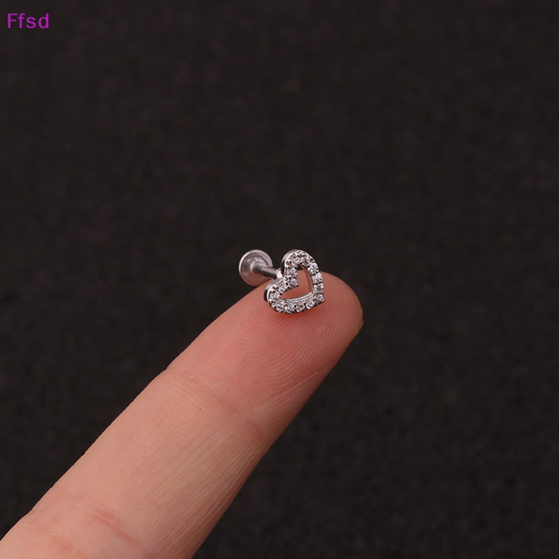 Khuyên Tai Đinh Tán Bằng Thép Không Gỉ Đính Đá zircon Hình Vương Miện Thời Trang Dự Tiệc Cho Nữ