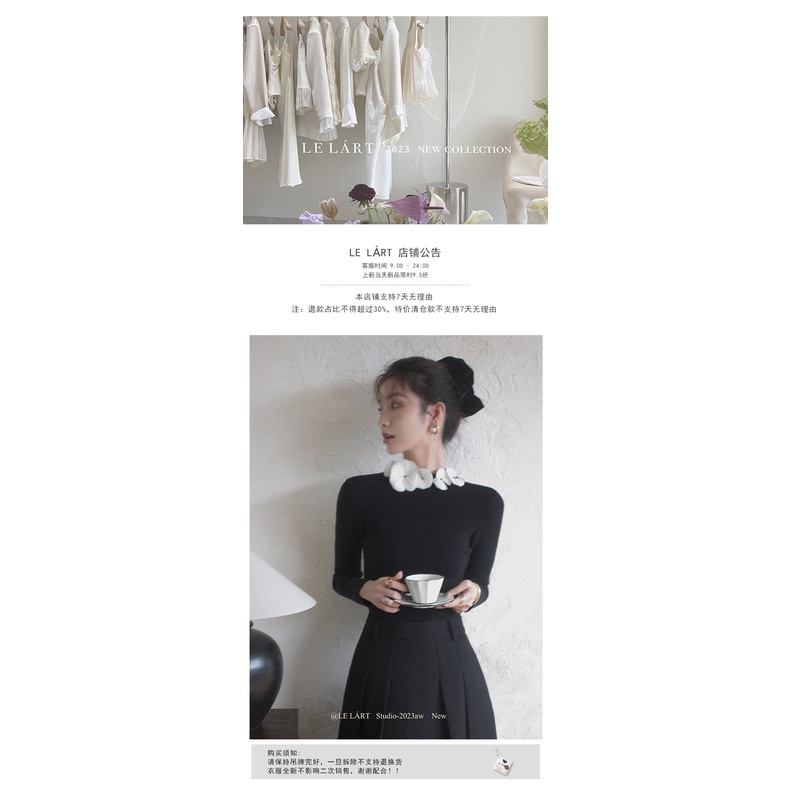 Áo sweater Cổ Tròn Tay Dài Phong Cách Pháp Thời Trang Mùa Thu Mới 2023