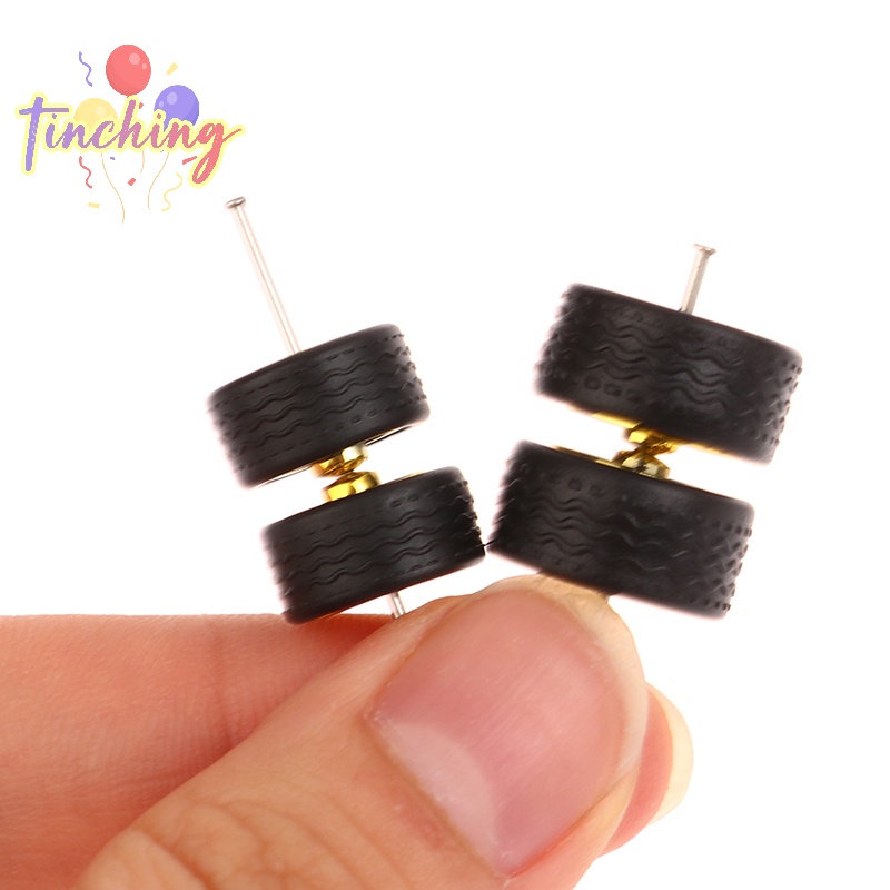 1 Bộ Bánh Xe Hơi Phía Trước / Sau Cỡ Nhỏ Bằng Hợp Kim 10.8 / 12.8mm 1 / 64