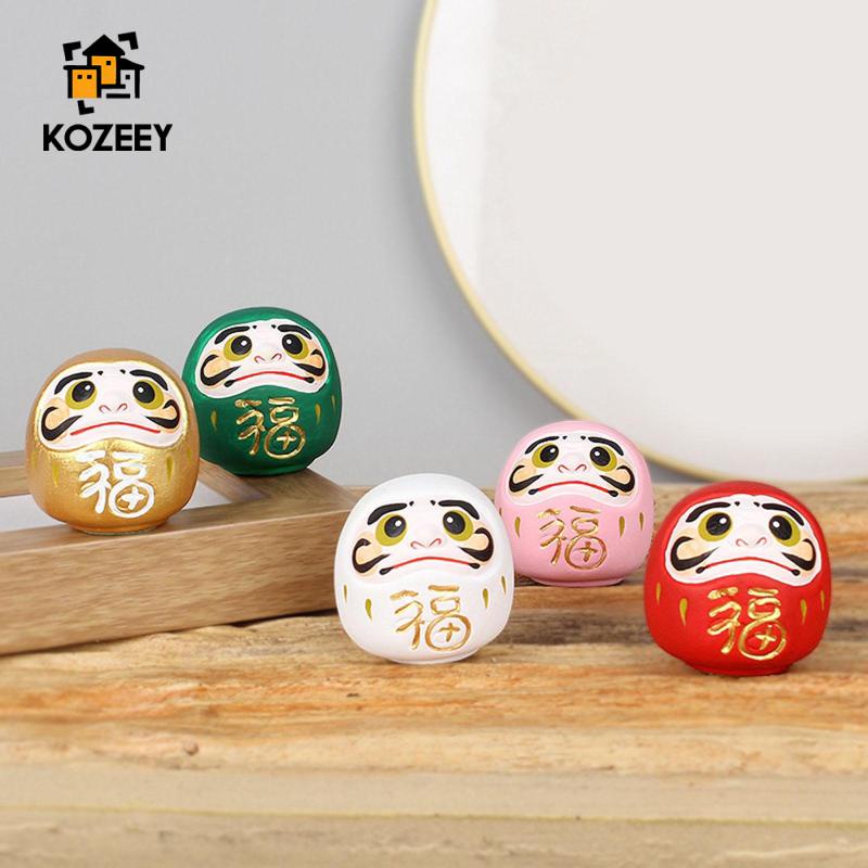 Đồ trang trí Daruma Thu Nhỏ Bằng Gốm Nghệ Thuật Phong Cách Nhật Bản Trang Trí Nội Thất