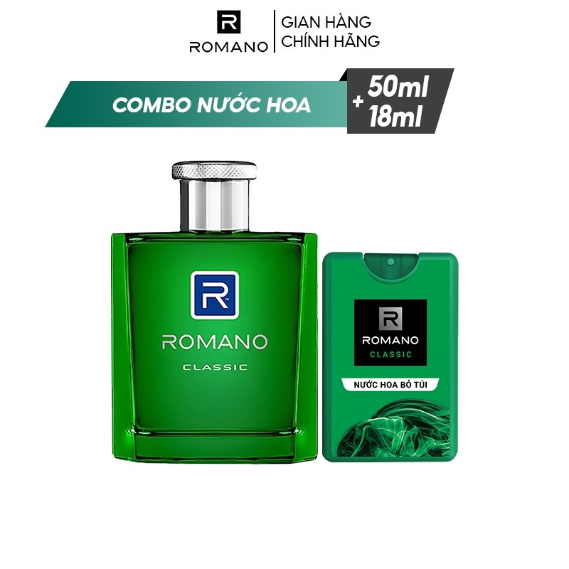 Combo nước hoa Romano hương Classic 50ml và 18ml