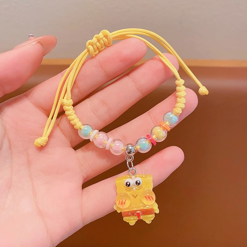 Hoạt Hình Vòng Tay Dây Bện Mặt Hình spongebob Đáng Yêu Cho Cặp Đôi