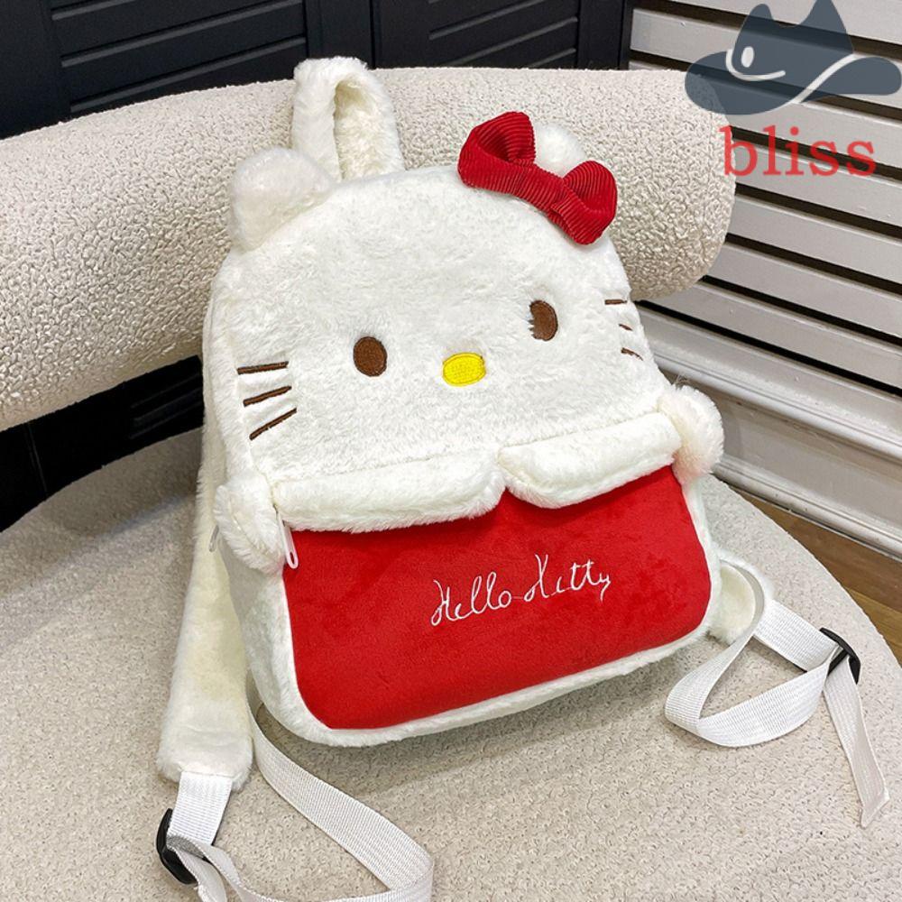 Ba Lô Đeo Vai Đi Học Cỡ Lớn Kiểu Hoạt Hình Mèo kt melody Nhồi Bông Dễ Thương Cho Bé Gái