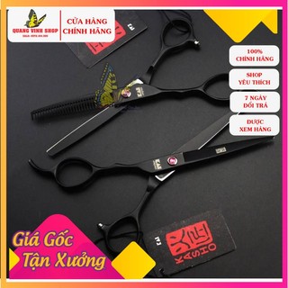 Bộ kéo cắt tóc tay trái Kasho đen 6in