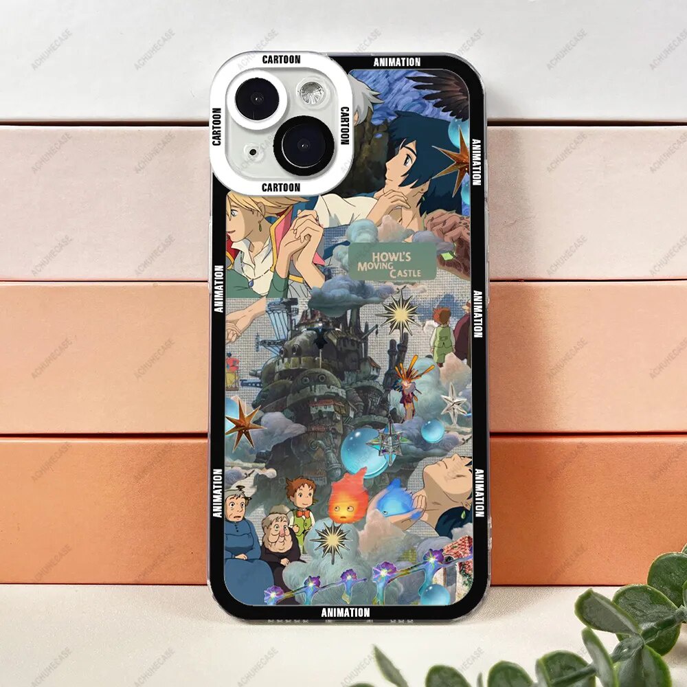 Ốp lưng iphone cạnh vuông anime Lâu đài bay của pháp sư Howl 8plus/x/xs/11/12/pro/max/plus/promax