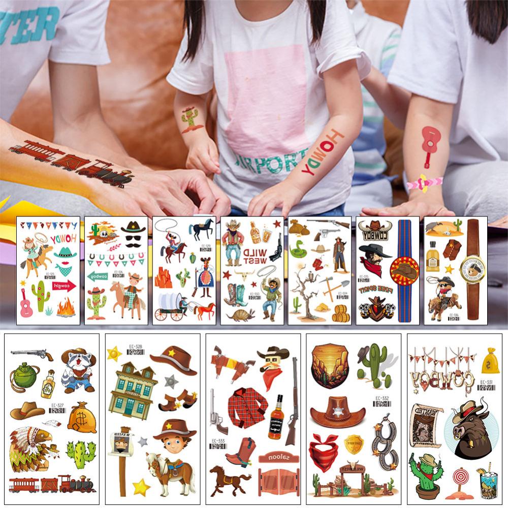 Sms Hình Xăm Dán Chống Thấm Nước Hình Cao Bồi Dễ Thương Cho Bé c9f4