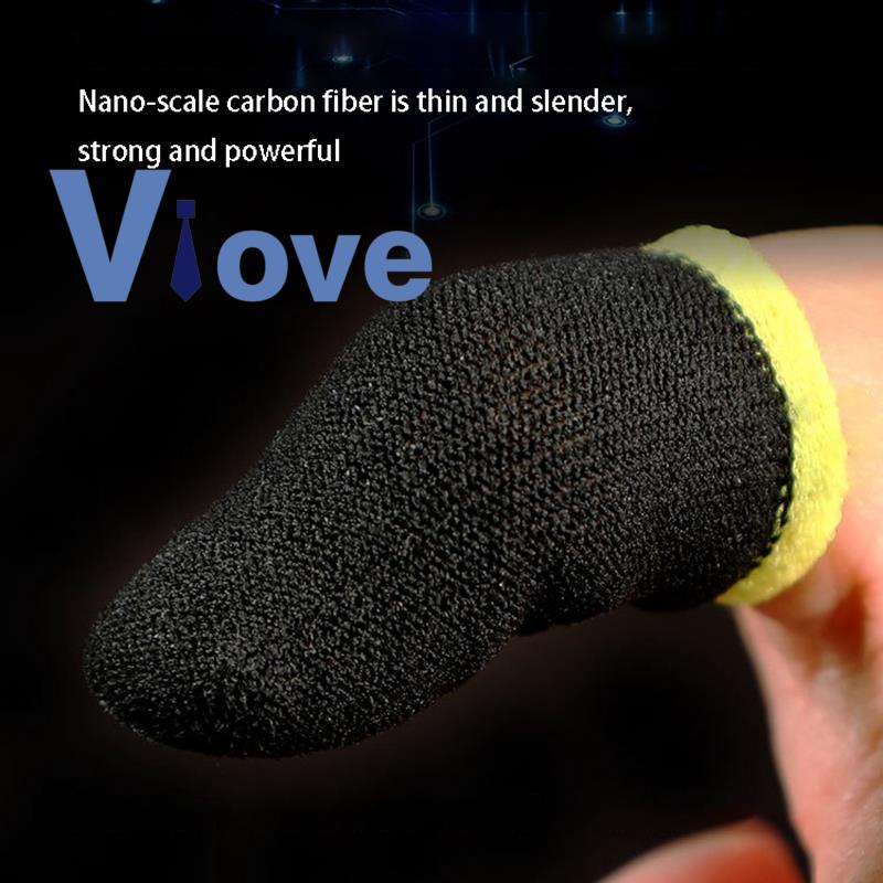 Chasoedivine.vn # 18-pin Bọc Ngón Tay Bằng Sợi carbon Màu Đen Và Vàng Để Chơi Game pubg mobile
