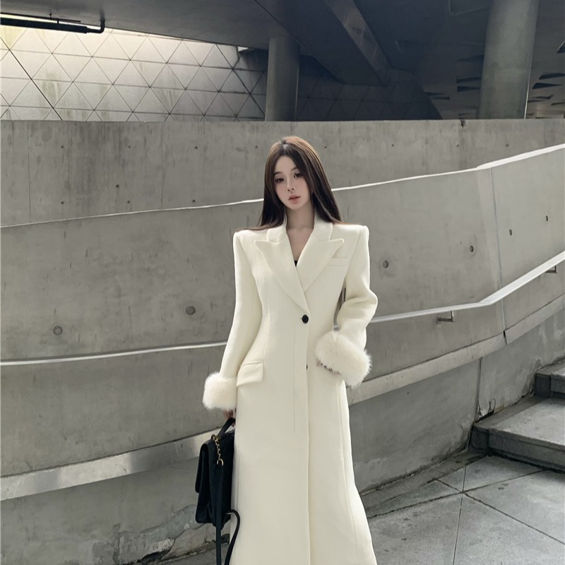 Hàng Có Sẵn Áo Khoác Len Lửng Tay Lửng Cài Một Hàng Nút Trước Phong Cách retro Mùa Thu Hàng Mới Dành Cho Bạn